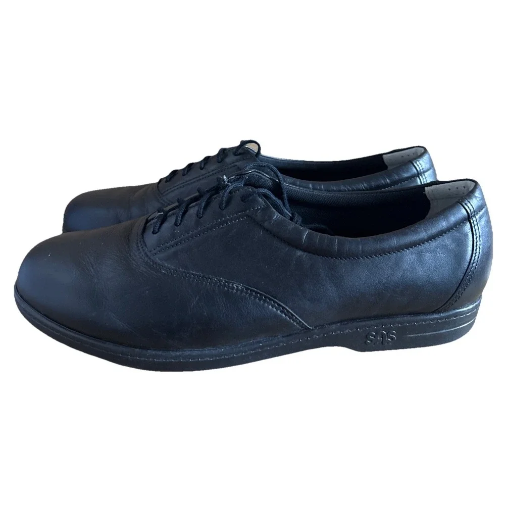 SAS Whisper Lace Ups Womens Size 11 N Black Leather Tripad Comfort Walking Shoes